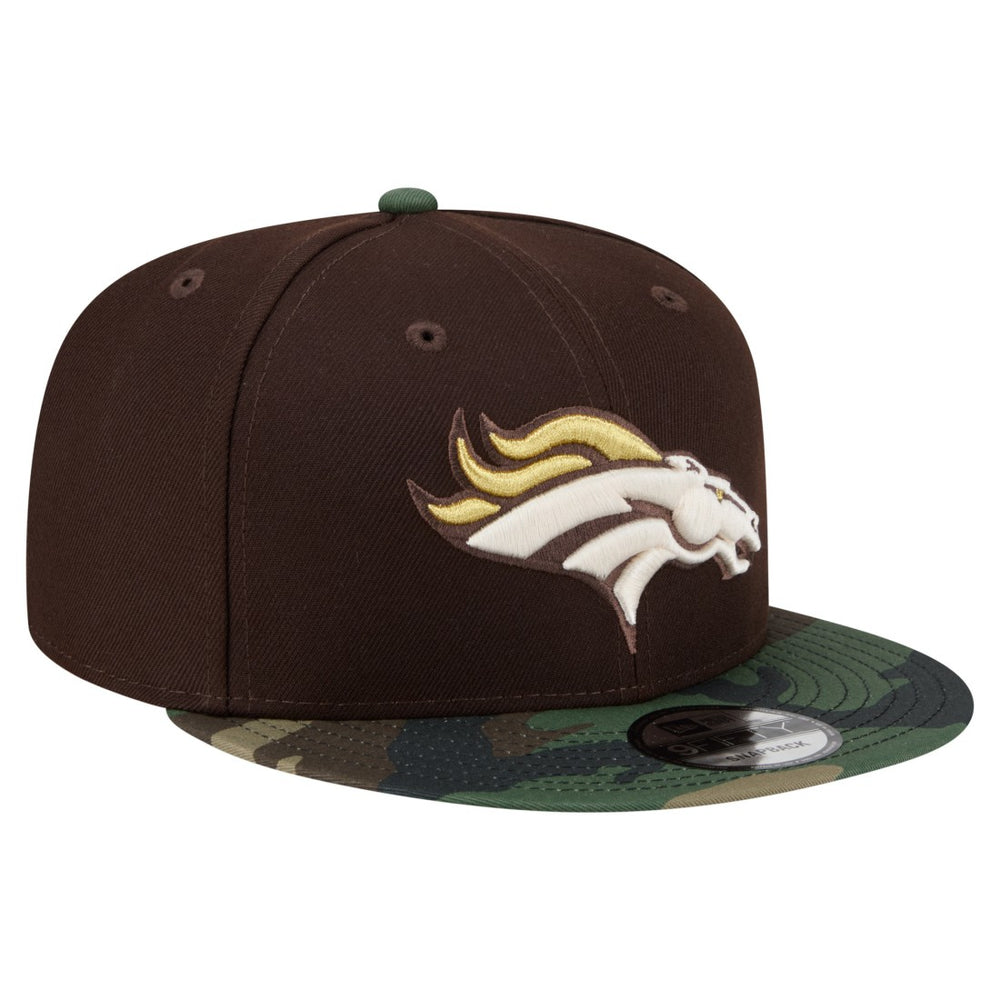 Denver Broncos Adult Burnt Wood Camo 9FIFTY Snapback Hat Dark Brown - NFL