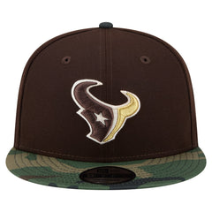 Houston Texans Adult Burnt Wood Camo 9FIFTY Snapback Hat Dark Brown - NFL