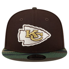 Kansas City Chiefs Adult Burnt Wood Camo 9FIFTY Snapback Hat Dark Brown - NFL