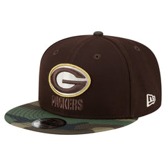 Green Bay Packers Adult Burnt Wood Camo 9FIFTY Snapback Hat Dark Brown - NFL