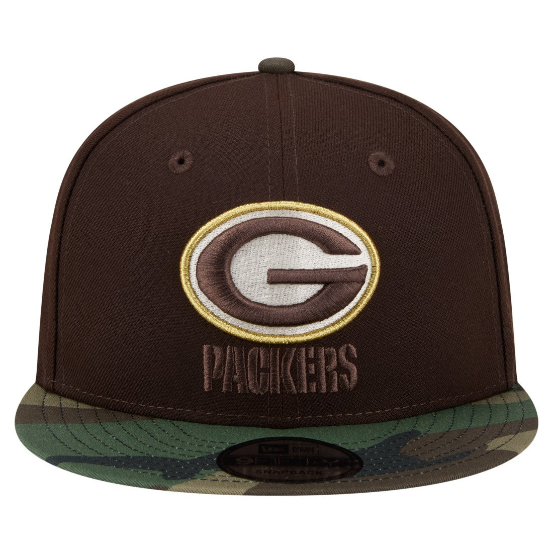 Green Bay Packers Adult Burnt Wood Camo 9FIFTY Snapback Hat Dark Brown - NFL
