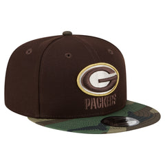 Green Bay Packers Adult Burnt Wood Camo 9FIFTY Snapback Hat Dark Brown - NFL