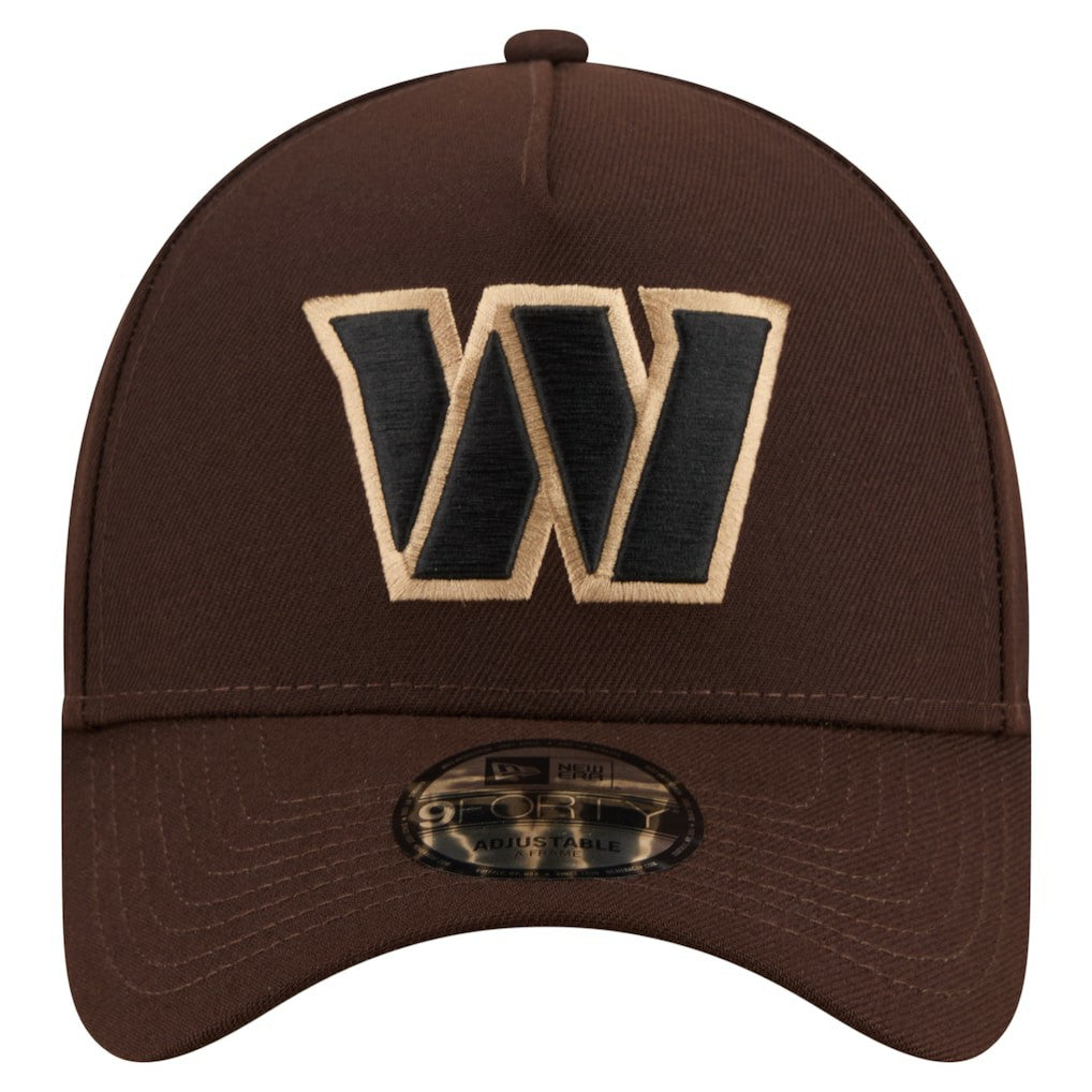 Washington Commanders New Era Burnt Wood A-Frame 9FORTY Adjustable Hat Dark Brown - NFL