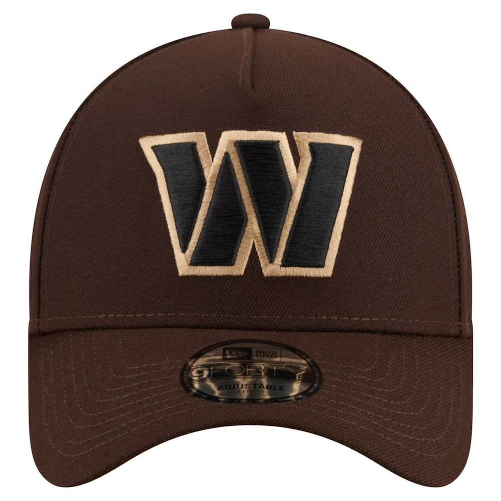 Washington Commanders New Era Burnt Wood A-Frame 9FORTY Adjustable Hat Dark Brown - NFL