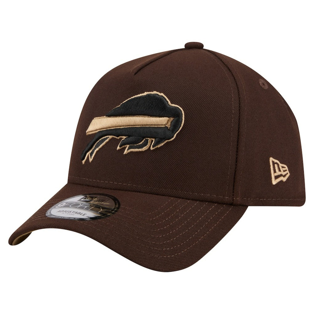 Buffalo Bills New Era Burnt Wood A-Frame 9FORTY Adjustable Hat Dark Brown - NFL