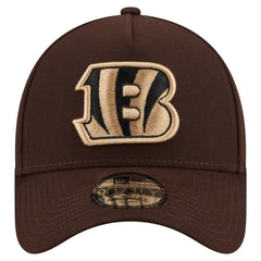 Cincinnati Bengals New Era Burnt Wood A-Frame 9FORTY Adjustable Hat Dark Brown - NFL