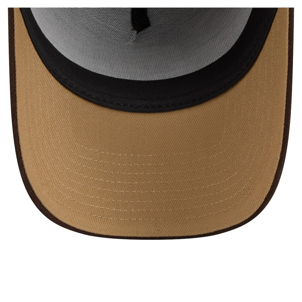Cleveland Browns New Era Burnt Wood A-Frame 9FORTY Adjustable Hat Dark Brown - NFL