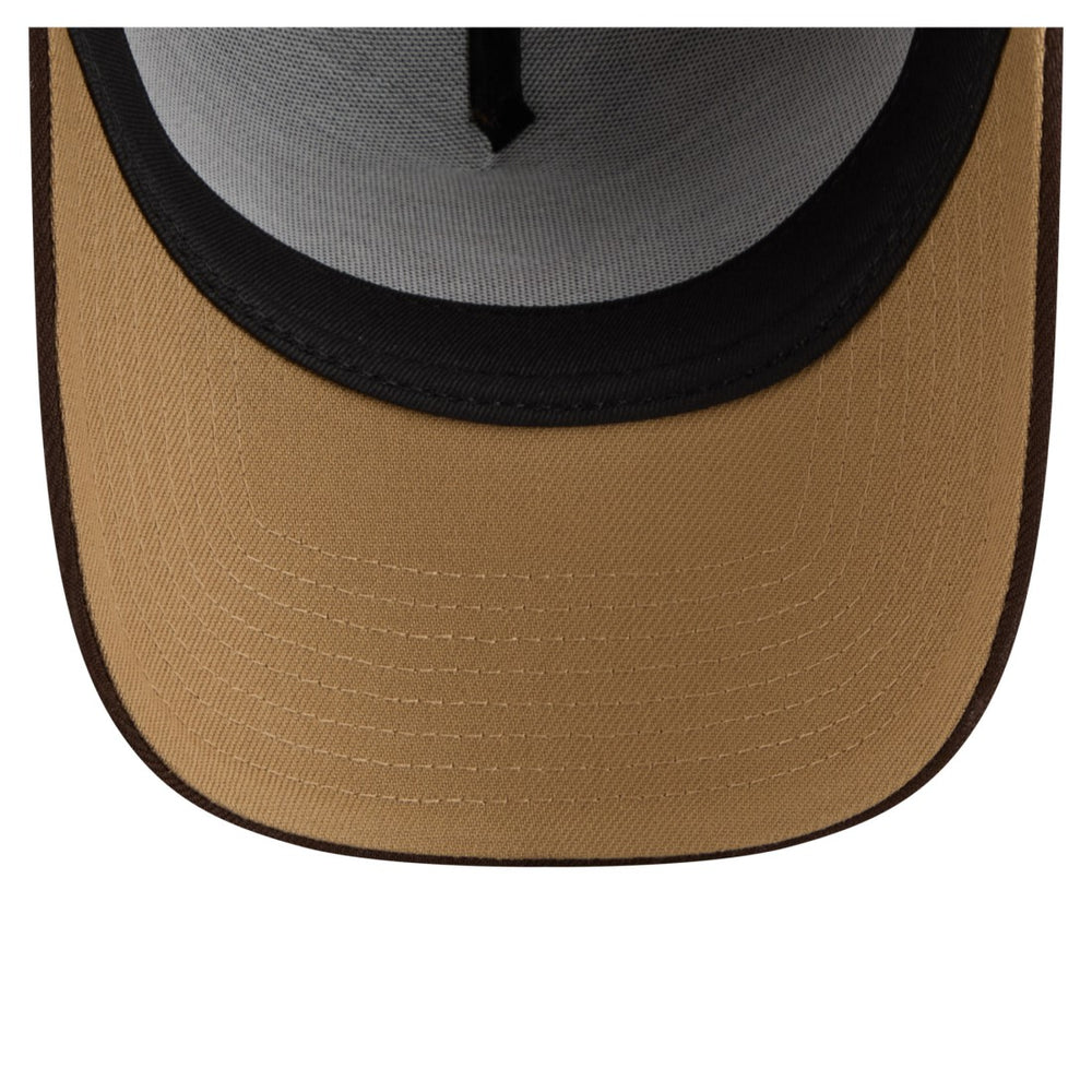 Green Bay Packers New Era Burnt Wood A-Frame 9FORTY Adjustable Hat Dark Brown - NFL