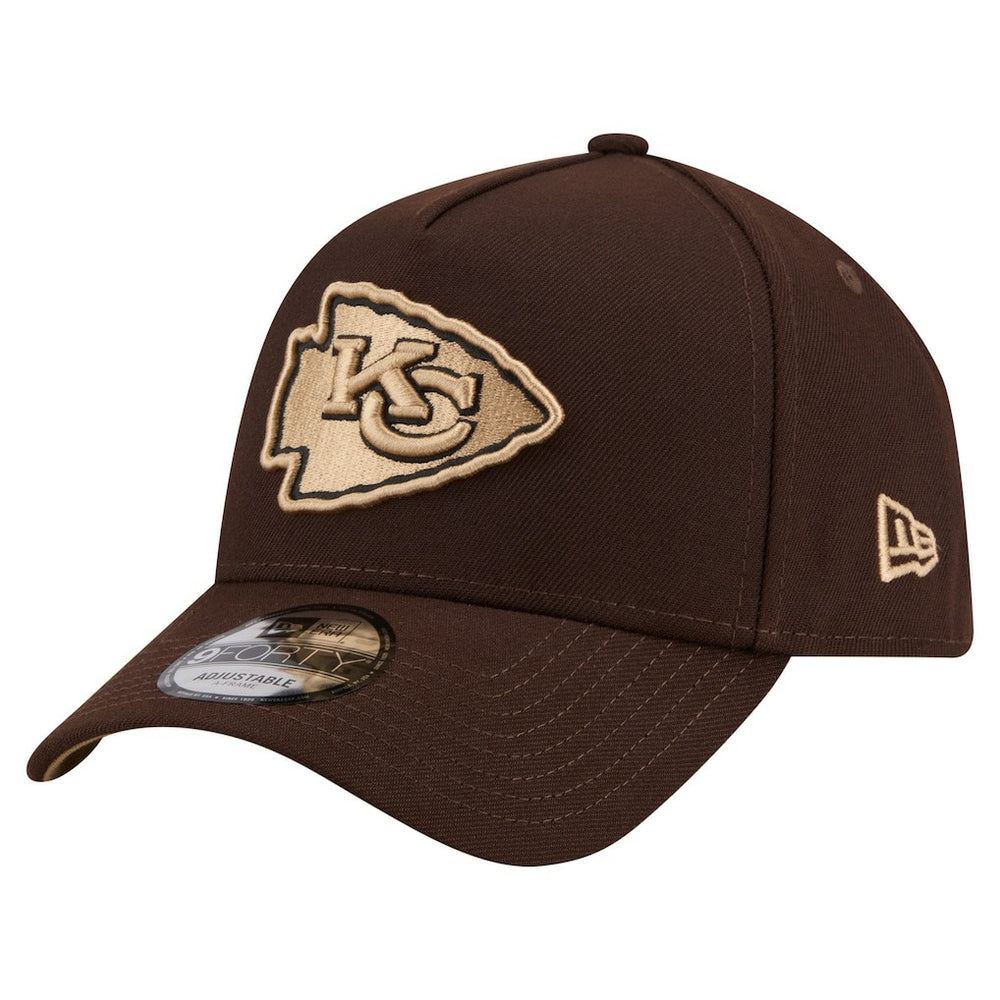 Kansas City Chiefs New Era Burnt Wood A-Frame 9FORTY Adjustable Hat Dark Brown - NFL