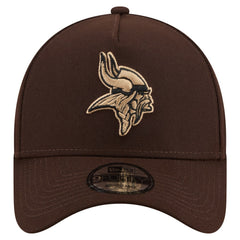 Minnesota Vikings New Era Burnt Wood A-Frame 9FORTY Adjustable Hat Dark Brown - NFL