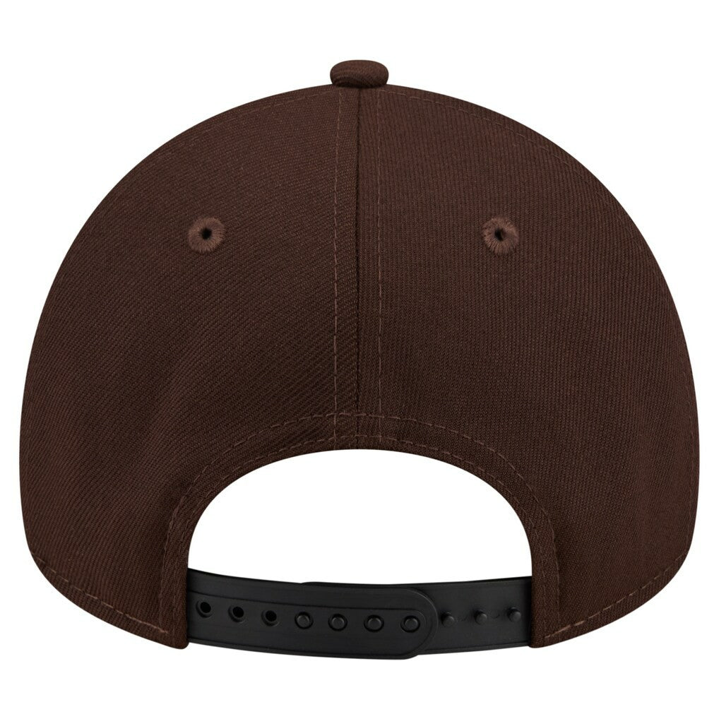 New England Patriots New Era Burnt Wood A-Frame 9FORTY Adjustable Hat Dark Brown - NFL