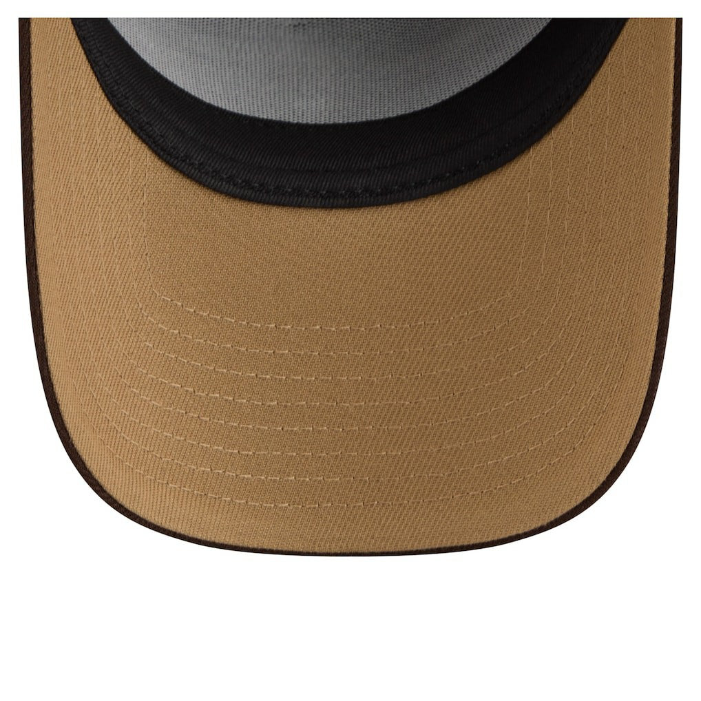 New England Patriots New Era Burnt Wood A-Frame 9FORTY Adjustable Hat Dark Brown - NFL
