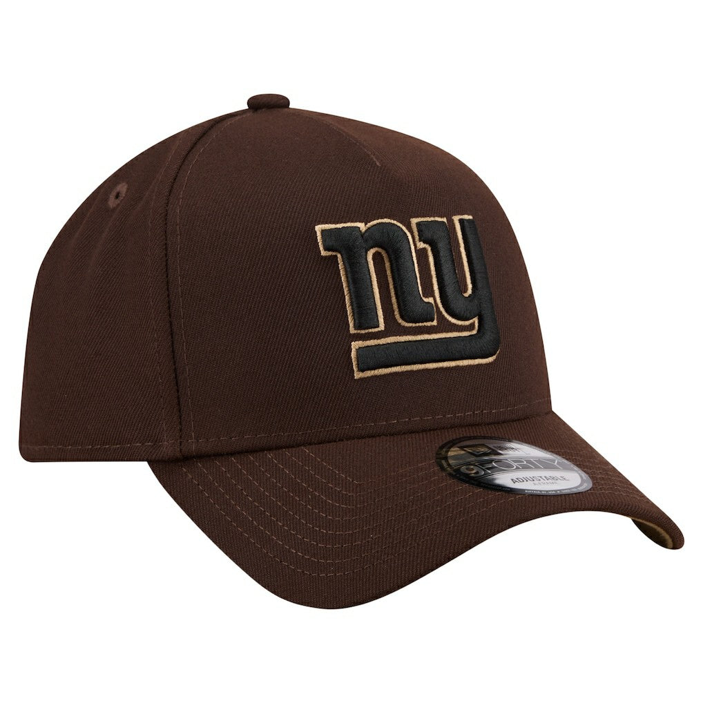 New York Giants New Era Burnt Wood A-Frame 9FORTY Adjustable Hat Dark Brown - NFL