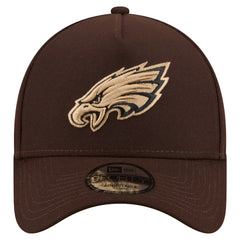 Philadelphia Eagles New Era Burnt Wood A-Frame 9FORTY Adjustable Hat Dark Brown - NFL