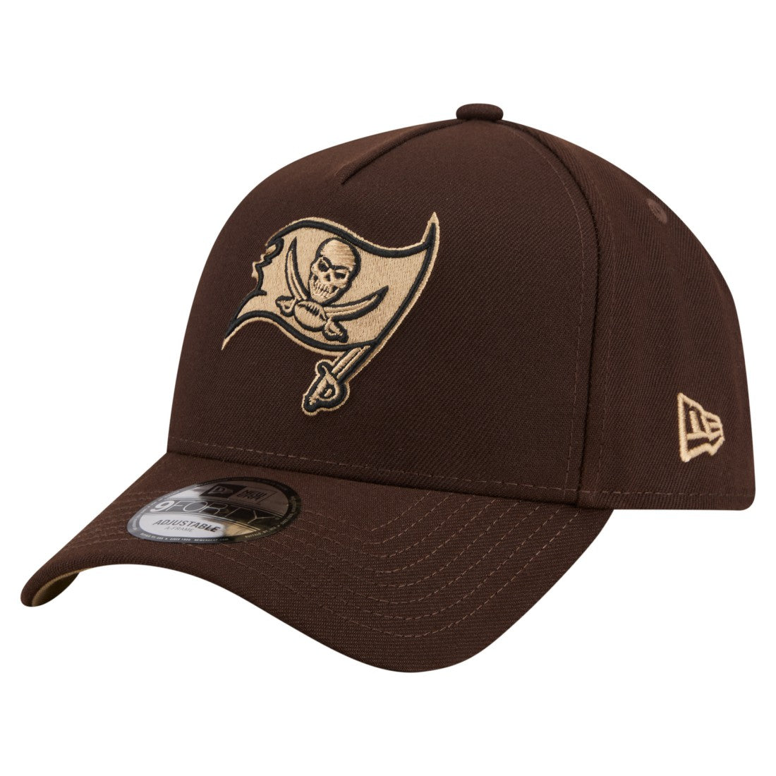 Tampa Bay Buccaneers New Era Burnt Wood A-Frame 9FORTY Adjustable Hat Dark Brown - NFL