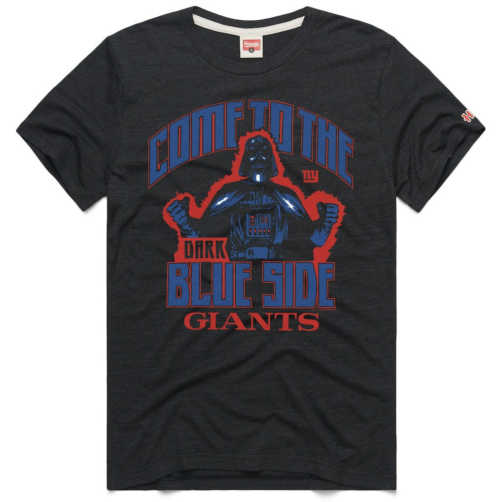 New York Giants Homage Unisex Star Wars x NFL Tri-Blend T-Shirt Charcoal - NFL