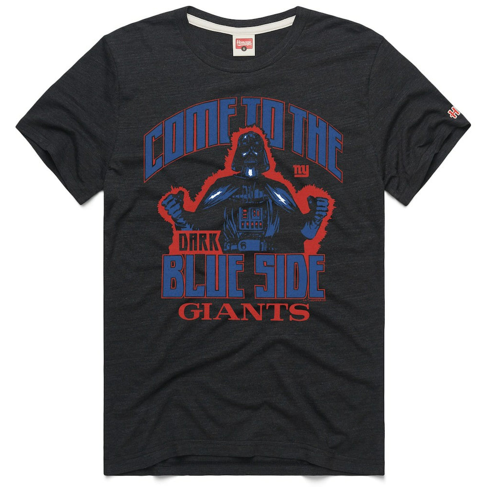New York Giants Homage Unisex Star Wars x NFL Tri-Blend T-Shirt Charcoal - NFL