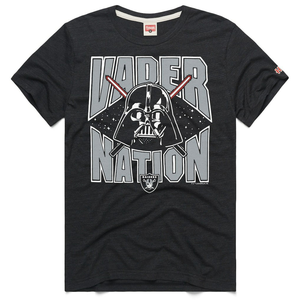 Las Vegas Raiders Homage Unisex Star Wars x NFL Tri-Blend T-Shirt Charcoal - NFL