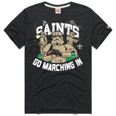 New Orleans Saints Homage Unisex Star Wars x NFL Tri-Blend T-Shirt Charcoal - NFL