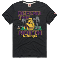 Minnesota Vikings Homage Unisex Star Wars x NFL Tri-Blend T-Shirt Charcoal - NFL