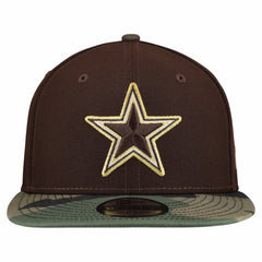 Dallas Cowboys Adult Burnt Wood Camo 9FIFTY Snapback Hat Dark Brown - NFL