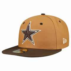 Dallas Cowboys New Era Two-Tone Walnut 59FIFTY Fitted Hat Light Brown/Dark Brown - NFL