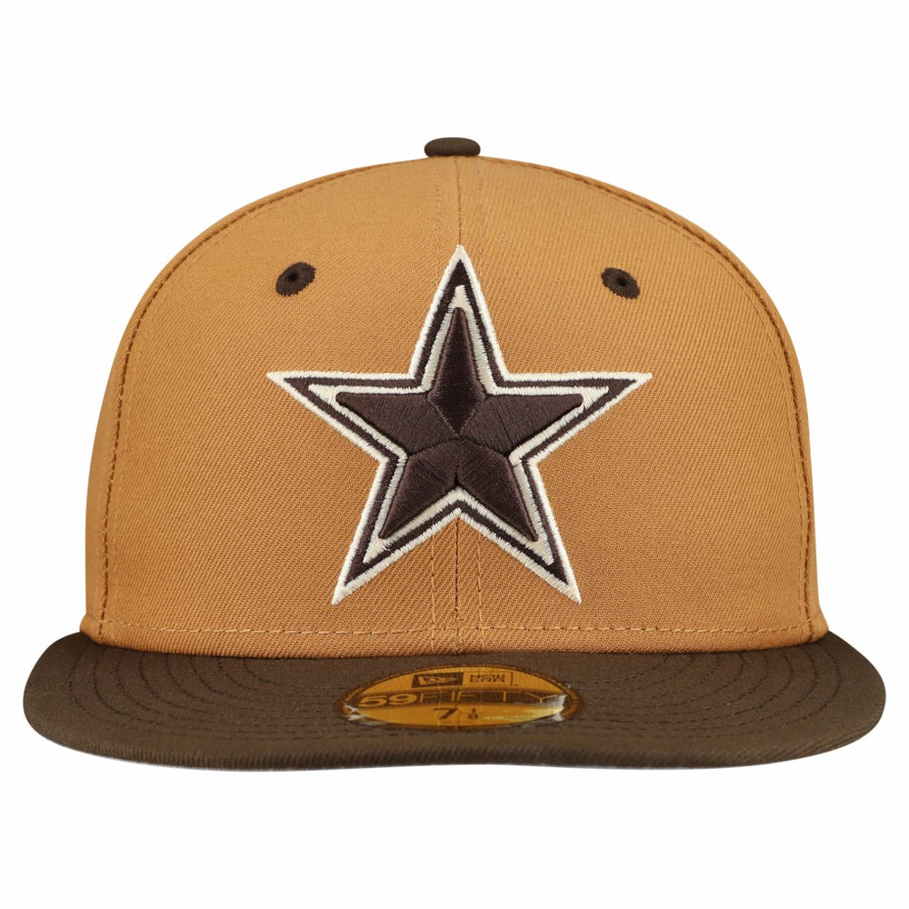 Dallas Cowboys New Era Two-Tone Walnut 59FIFTY Fitted Hat Light Brown/Dark Brown - NFL
