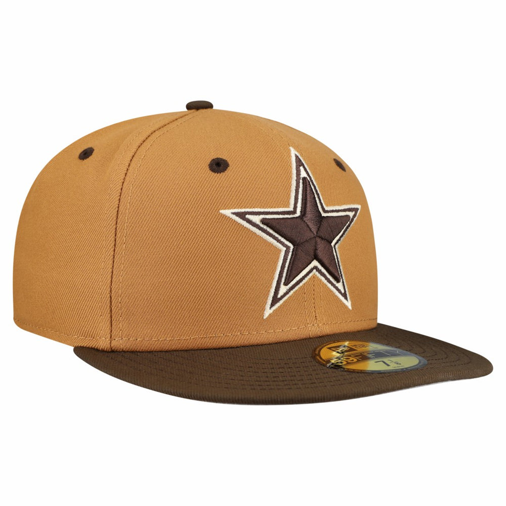Dallas Cowboys New Era Two-Tone Walnut 59FIFTY Fitted Hat Light Brown/Dark Brown - NFL