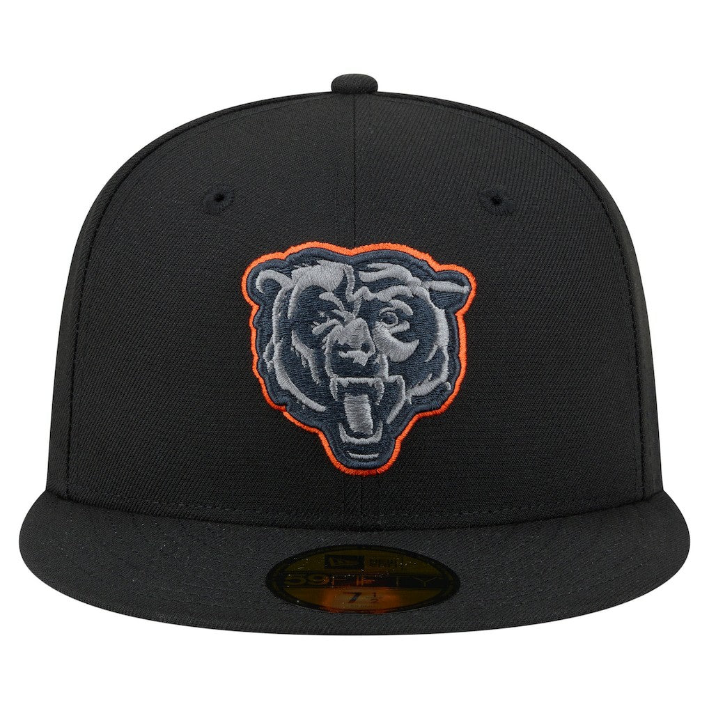Chicago Bears New Era Color Pop 59FIFTY Fitted Hat Black - NFL