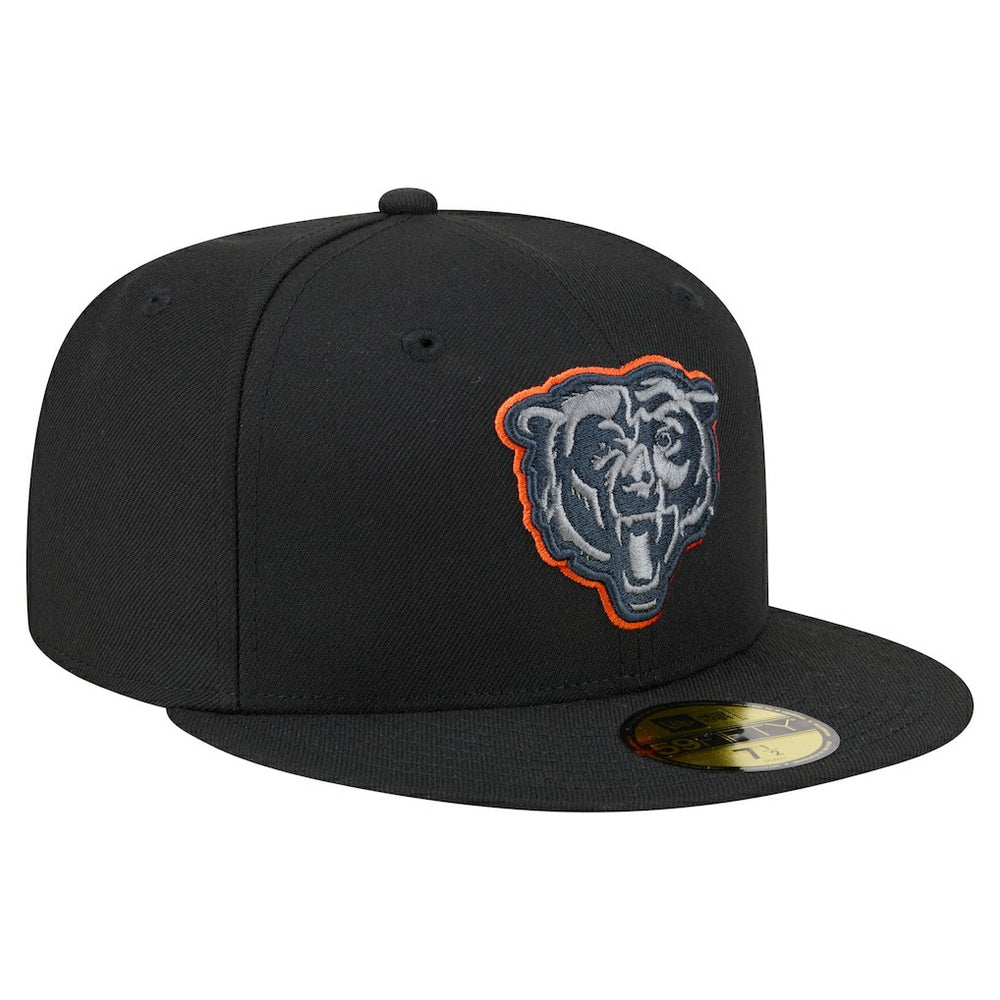 Chicago Bears New Era Color Pop 59FIFTY Fitted Hat Black - NFL