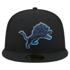 Detroit Lions New Era Color Pop 59FIFTY Fitted Hat Black - NFL