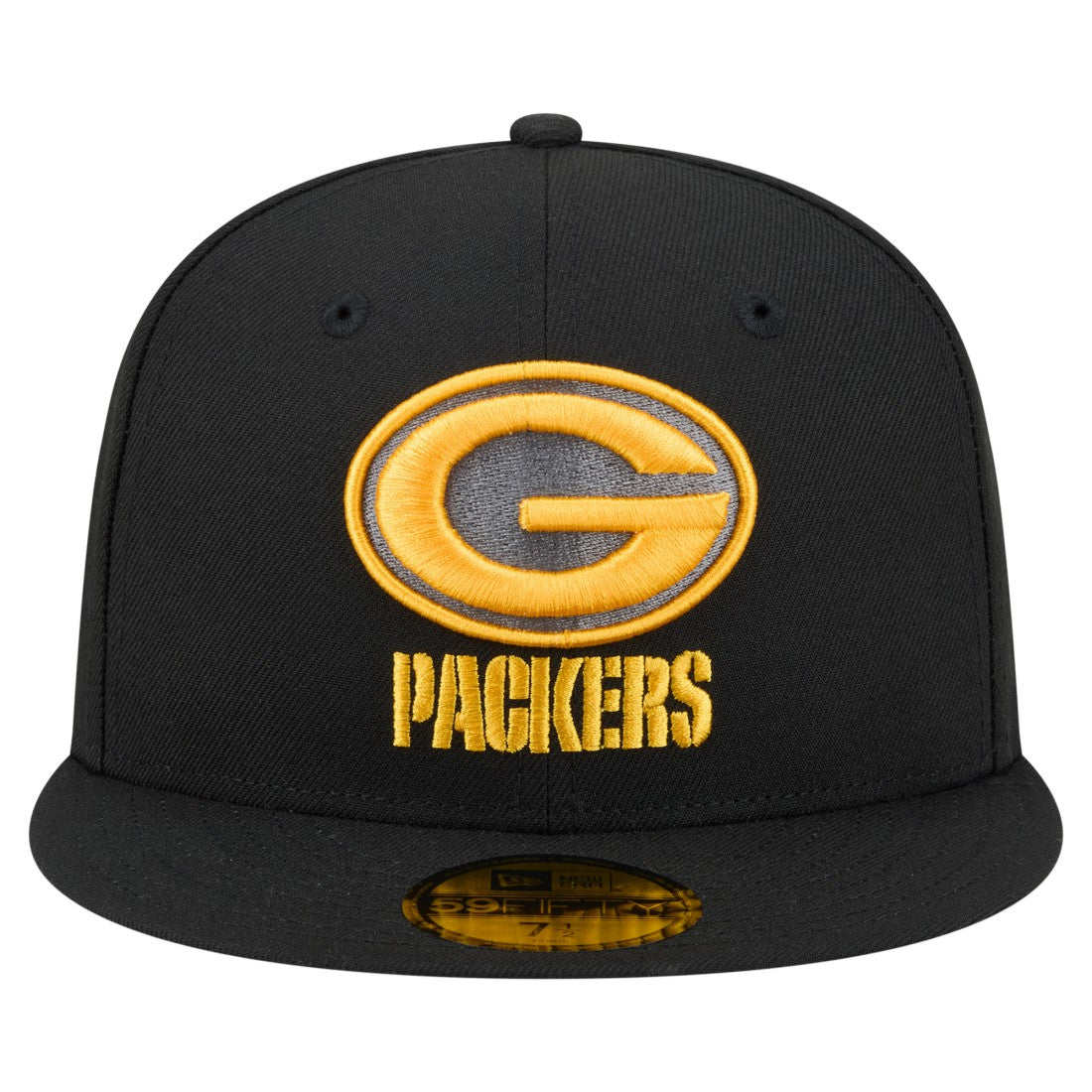 Green Bay Packers New Era Color Pop 59FIFTY Fitted Hat Black - NFL