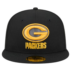 Green Bay Packers New Era Color Pop 59FIFTY Fitted Hat Black - NFL