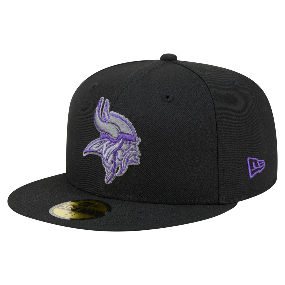 Minnesota Vikings New Era Color Pop 59FIFTY Fitted Hat Black - NFL