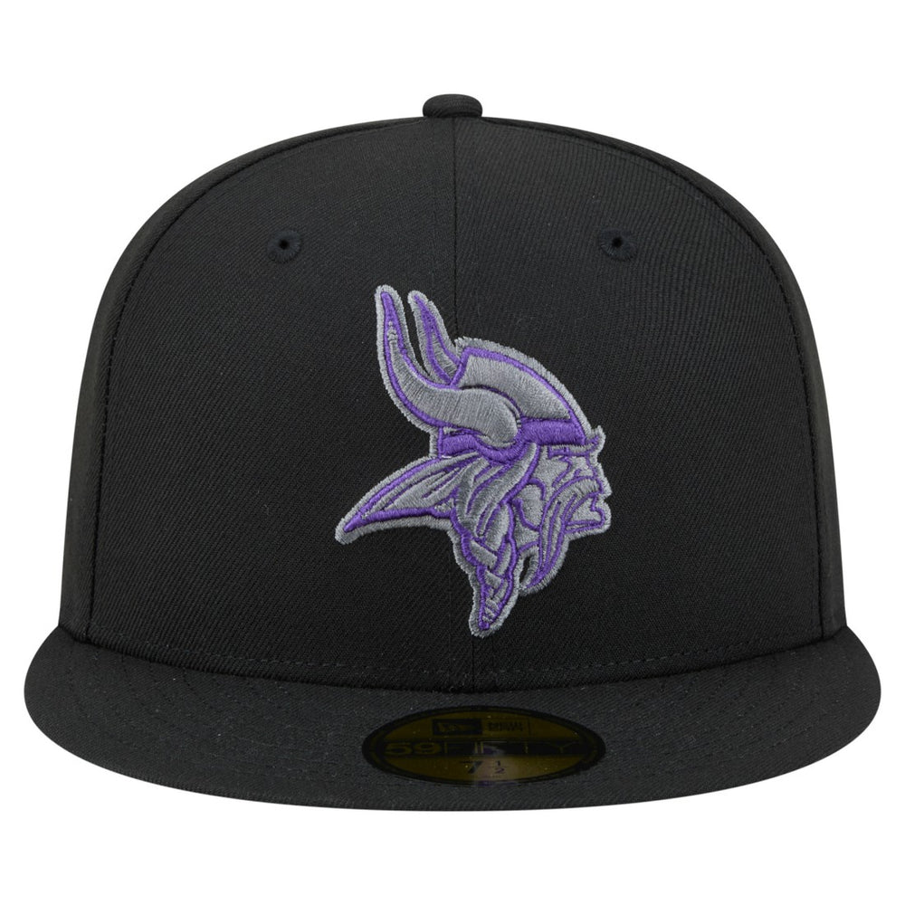 Minnesota Vikings New Era Color Pop 59FIFTY Fitted Hat Black - NFL