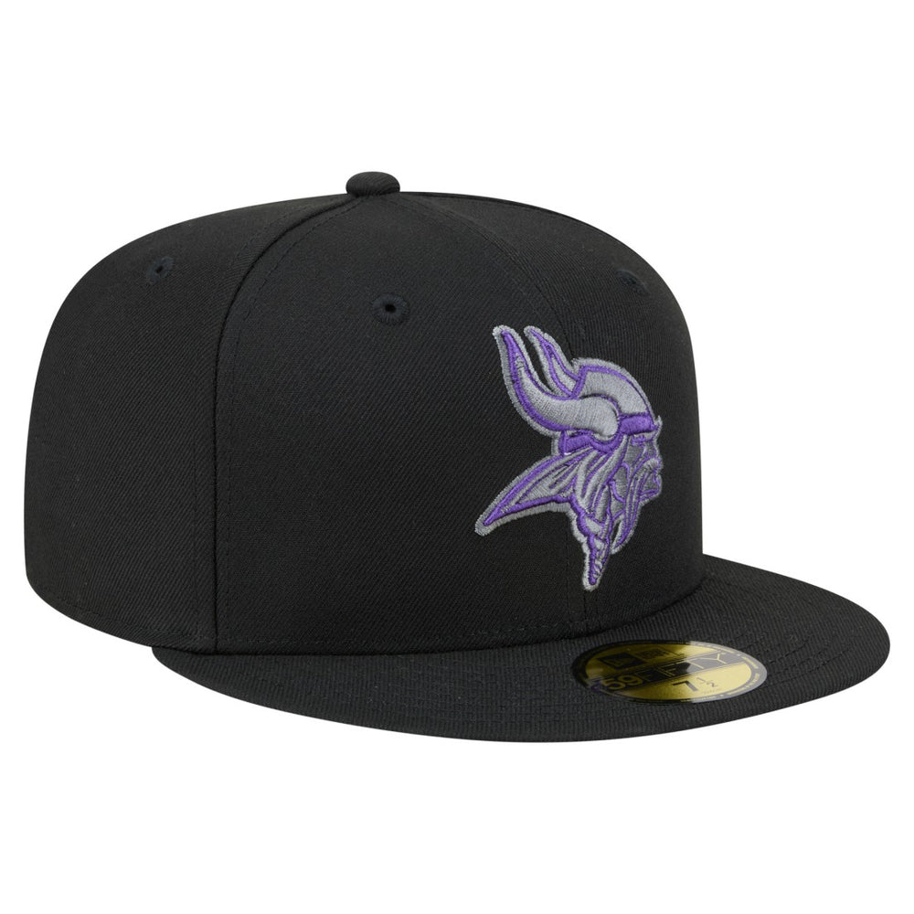 Minnesota Vikings New Era Color Pop 59FIFTY Fitted Hat Black - NFL