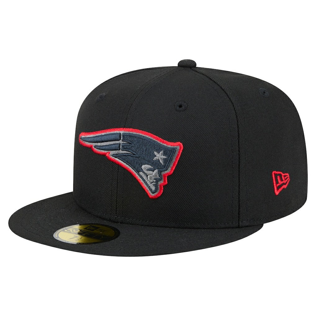 New England Patriots New Era Color Pop 59FIFTY Fitted Hat Black - NFL