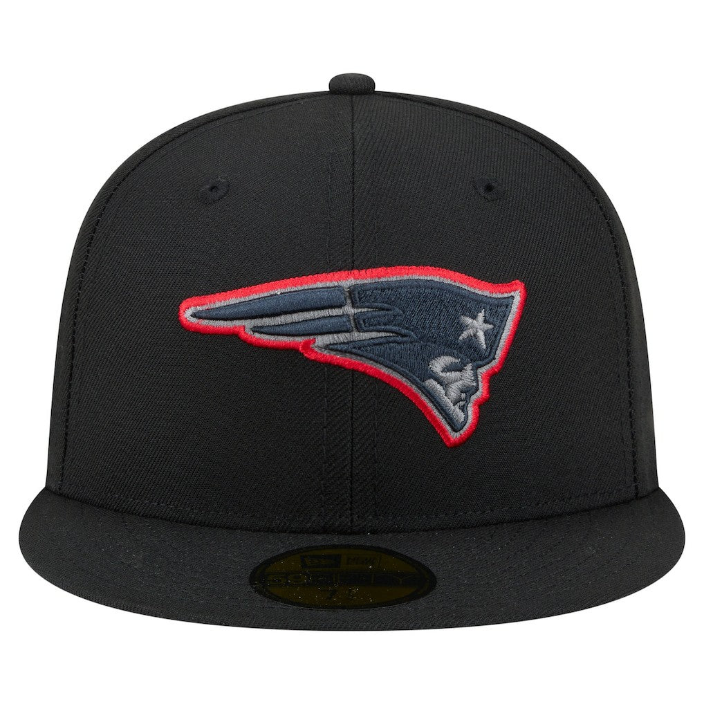 New England Patriots New Era Color Pop 59FIFTY Fitted Hat Black - NFL