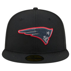 New England Patriots New Era Color Pop 59FIFTY Fitted Hat Black - NFL