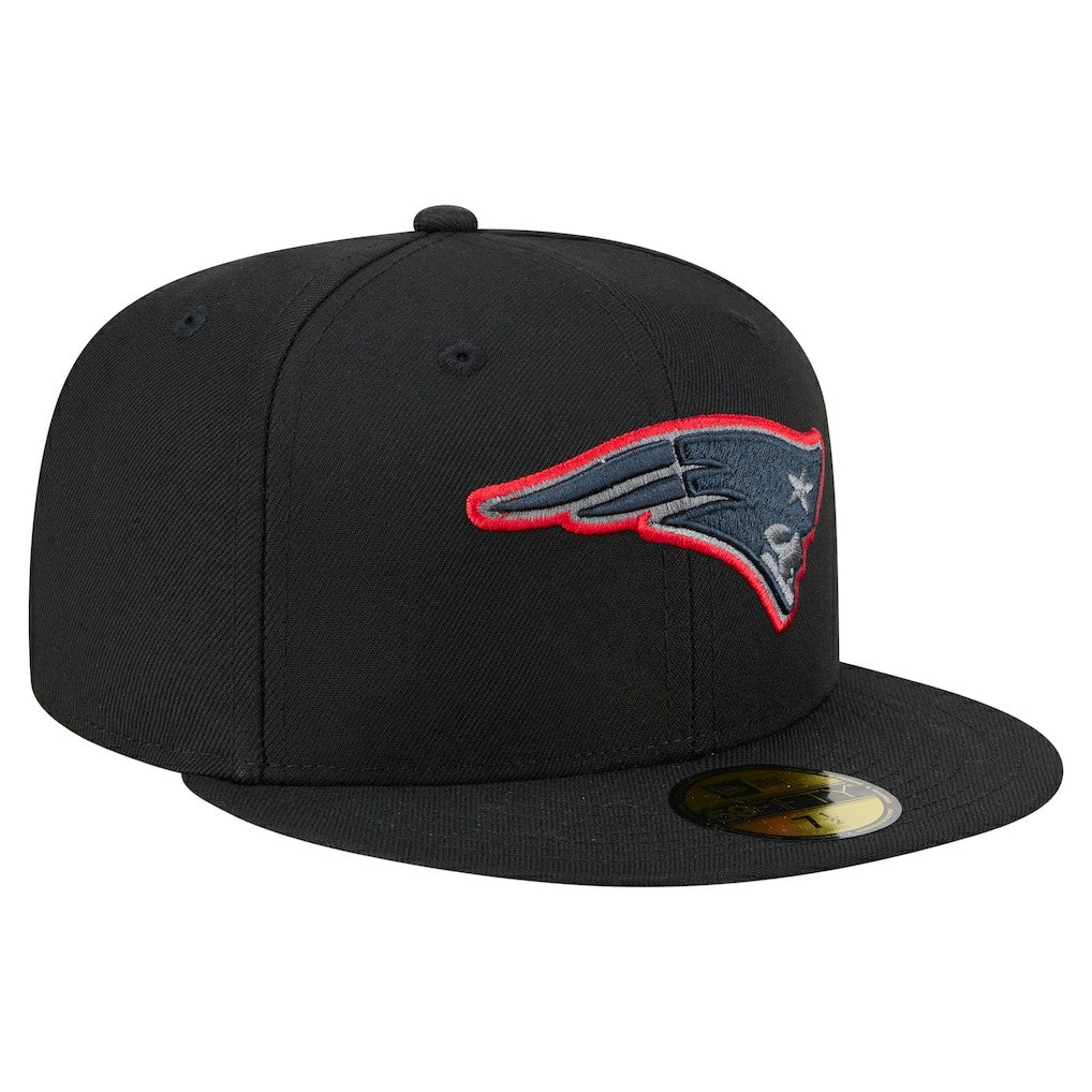 New England Patriots New Era Color Pop 59FIFTY Fitted Hat Black - NFL