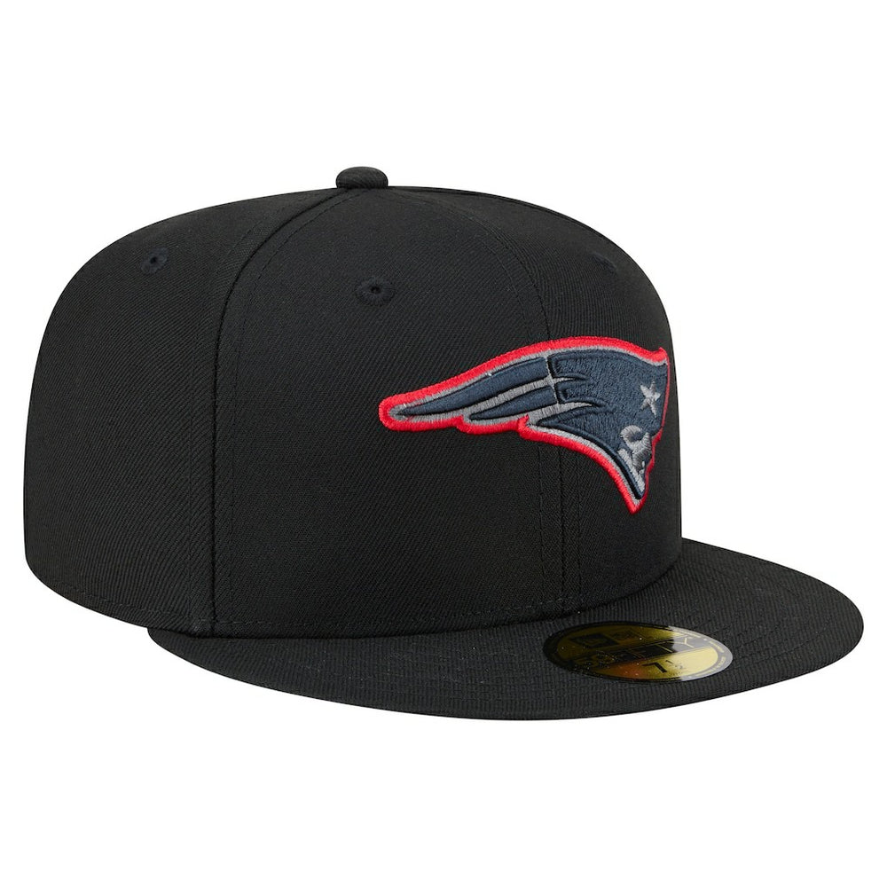 New England Patriots New Era Color Pop 59FIFTY Fitted Hat Black - NFL