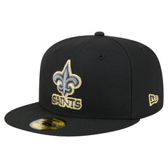 New Orleans Saints New Era Color Pop 59FIFTY Fitted Hat Black - NFL