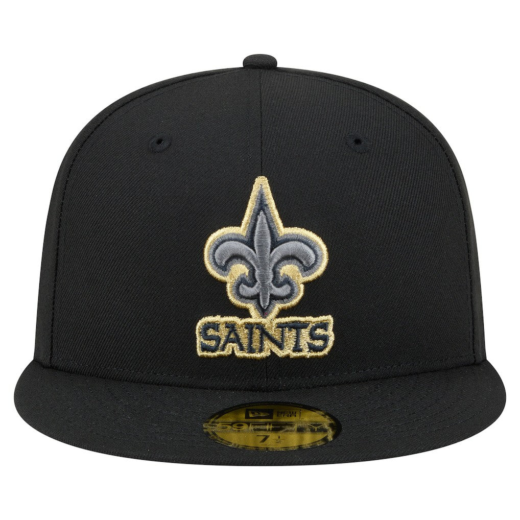 New Orleans Saints New Era Color Pop 59FIFTY Fitted Hat Black - NFL