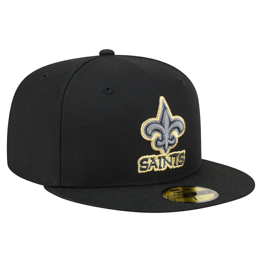 New Orleans Saints New Era Color Pop 59FIFTY Fitted Hat Black - NFL
