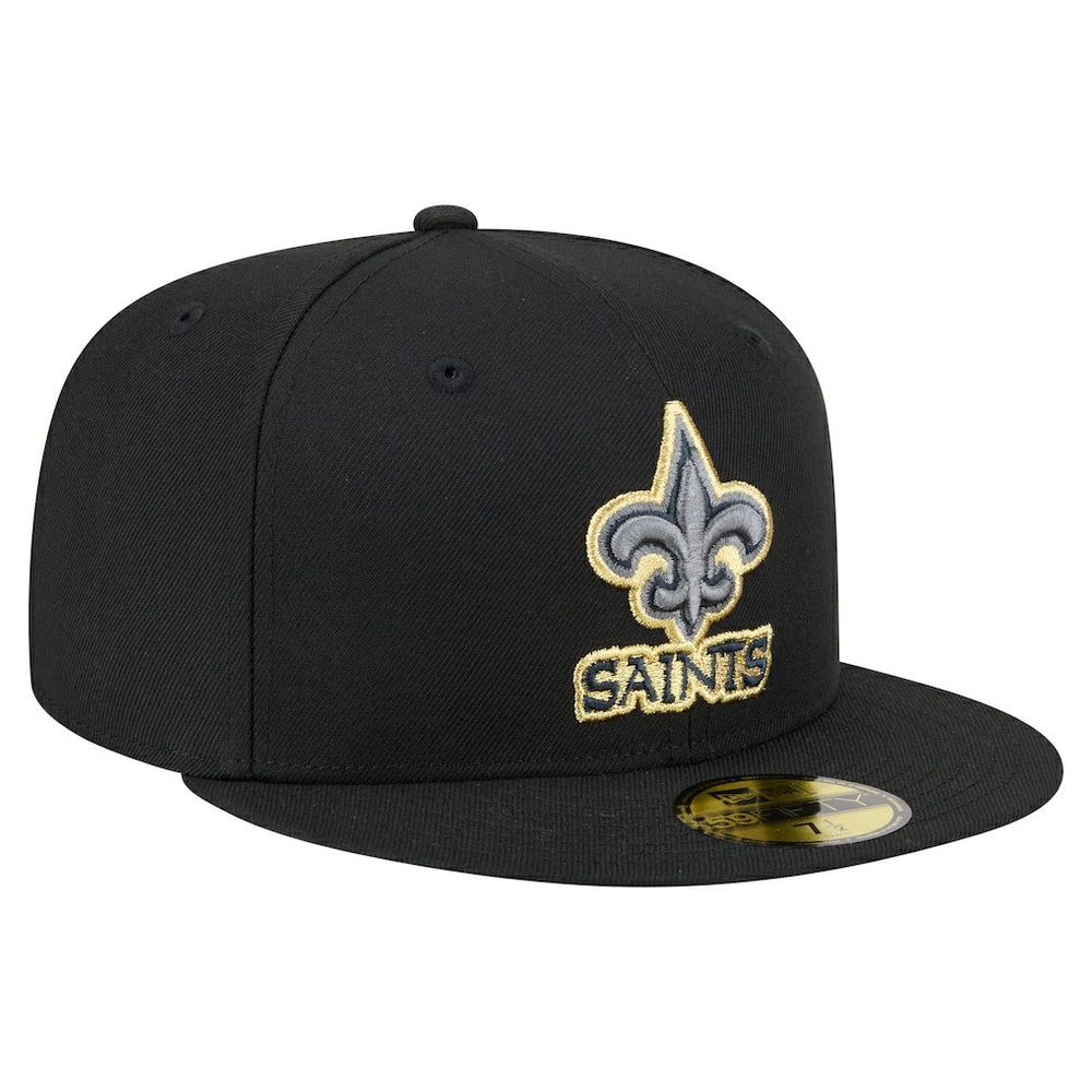 New Orleans Saints New Era Color Pop 59FIFTY Fitted Hat Black - NFL