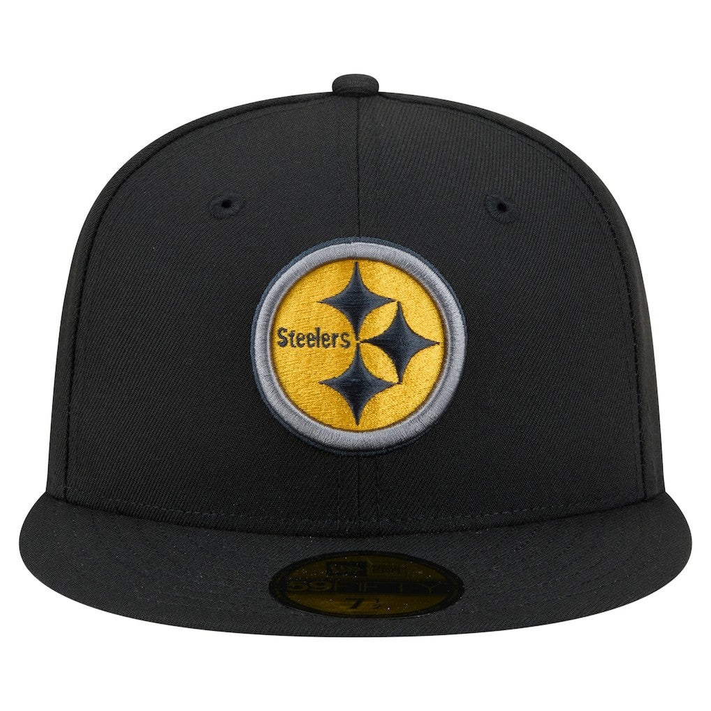 Pittsburgh Steelers New Era Color Pop 59FIFTY Fitted Hat Black - NFL