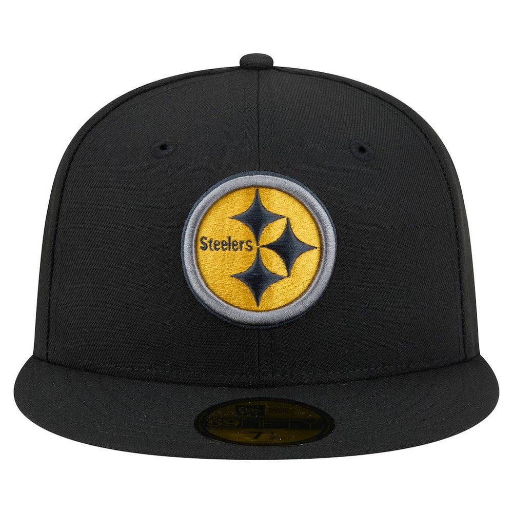 Pittsburgh Steelers New Era Color Pop 59FIFTY Fitted Hat Black - NFL