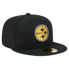 Pittsburgh Steelers New Era Color Pop 59FIFTY Fitted Hat Black - NFL