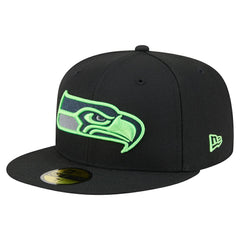 Seattle Seahawks New Era Color Pop 59FIFTY Fitted Hat Black - NFL