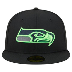 Seattle Seahawks New Era Color Pop 59FIFTY Fitted Hat Black - NFL
